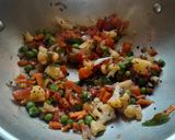 A picture of step 3 of Vegetable broken wheat Khichdi.