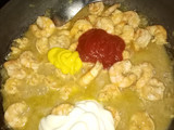 Camarones en salsa rosa