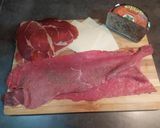 Foto del paso 1 de la receta: Cachopo de jamón y queso con salsa de cabrales y patatas paprika