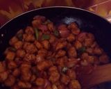 A picture of step 7 of Schezwan Pepper soybean.