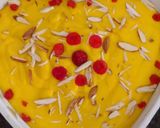 A picture of step 4 of Fine Suji (rava) fruit cake.