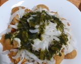 A picture of step 3 of Lahori Ladu peethi Chaat.