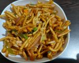 A picture of step 6 of Chinese bhel.