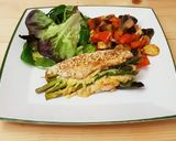 A picture of step 4 of Asparagus Stuffed Chicken Breast.