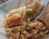 Foto del paso 6 de la receta: Orzo vegano con verduras y milanesa vegetal sabor no pollo