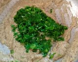 A picture of step 6 of Methi Matar Malai.