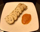 Foto langkah ke 4 dari resep Steam Chicken Beancurd Skin Rolls Diet.