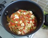 A picture of step 1 of Vegetables Rice.