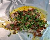 Une image de l'étape 6 de Filets de lieu jaune aux tomates séchées, citron, coriandre et épices.