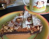 Foto del paso 7 de la receta: Pastafrola de chocolate, con crema ganache, manjar y nueces