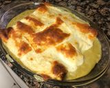 A picture of step 5 of Enchiladas Suizas.