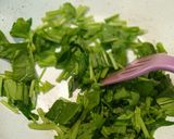 A picture of step 3 of Spinach and Beef Fried Rice.