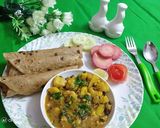 A picture of step 8 of Sprout aaloo ki sabji with ghee ke parathe.