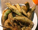 A picture of step 5 of Tempura Fried Shishito Peppers.
