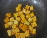 A picture of step 1 of Hadrabadi paneer.