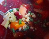 Hình bước làm 1 của món Xôi mặn và canh súp củ dền