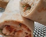 A picture of step 3 of Arabic shuwarma wrap.