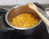 Foto del paso 5 de la receta: Carbonero o Fogonero con crema de calabaza y pasas