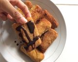 Foto langkah ke 8 dari resep Risol pisang keju coklat.