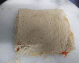 A picture of step 7 of Pinwheel sandwiches with vegetable soup.