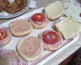 A picture of step 8 of Kentucky fried chicken burger.