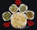 A picture of step 2 of Teekhi (Suji K Golgappe).
