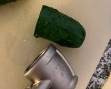 A picture of step 1 of Cucumber Salad.