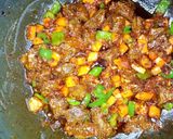 A picture of step 4 of Beef Curl macaroni.