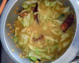 A picture of step 2 of Cabbage Pappu.