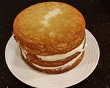 A picture of step 22 of Vanilla Layer Cake with Lemon Cream Filling and Lemon Whipped Cream Frosting.
