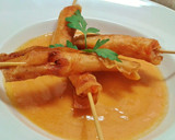 Foto del paso 5 de la receta: Crujiente de langostinos sobre crema de marisco