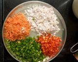 A picture of step 1 of Basil semolina toast.