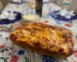 A picture of step 4 of Lasagna with Mushrooms and Sausage.