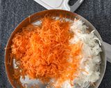 A picture of step 2 of Gajar Muli ka Raita.