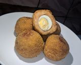 A picture of step 7 of Yam egg roll.