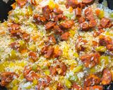 Sütőben sült csirkés rizseshús/ Paella recept fázis 4 fotója