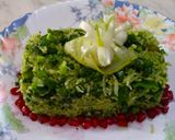 A picture of step 4 of Hariyali pulav.