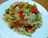 豆包炒高麗菜的食譜步驟2照片