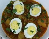 A picture of step 4 of Boiled egg Alu mater Gravi.