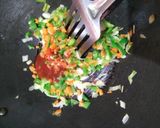A picture of step 3 of Cheese Maggi stuffed cheese bell pepper.