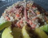 Foto del paso 9 de la receta: "Arroz de coliflor con tres delicias a mi manera"🍚🍛🍚🤔😁😉