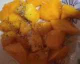 A picture of step 2 of Peach black pepper chaat.