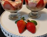 A picture of step 4 of Three layers strawberry dessert. (no gelatine).