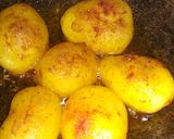 A picture of step 2 of Kashmiri patato.