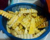 A picture of step 3 of Patterned Fries.