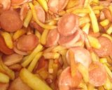 عکس مرحله 2 از دستور ساندویچ سوسیس و سیب زمینی 😋