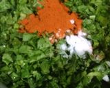 A picture of step 4 of Ghotwan Sag(Dal Palak).