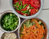 A picture of step 1 of Restaurant style Vegetable & paneer bhurji punjabi sabji.