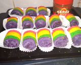 Foto langkah ke 10 dari resep Mini Rainbow Roll Cake ekonomis + Tips cara menggulung.
