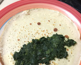 Foto del paso 3 de la receta: Panqueques rellenos con pollo y espinaca